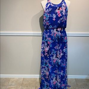 Xhilaration Blue floral Maxi  | Size L |